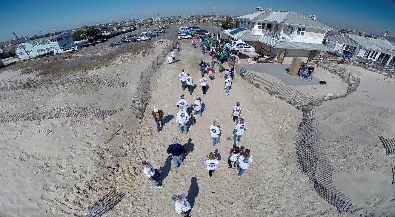 A beach clenaup in April 2014 on Brick Beach I. (Photo: Baine Contracting)