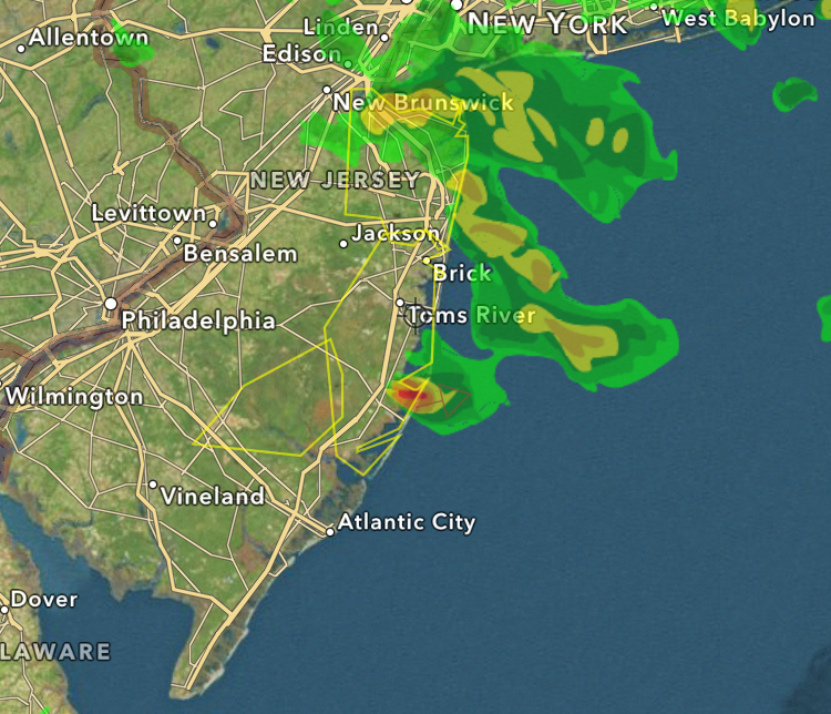 A storm system moving through, July 13, 2015.