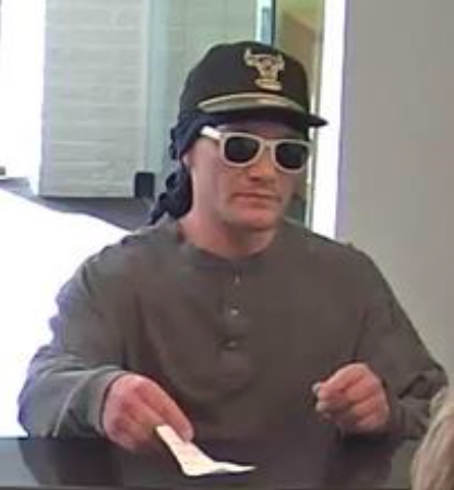 A photo of the suspect in a Toms River bank robbery. (Credit: TRPD)
