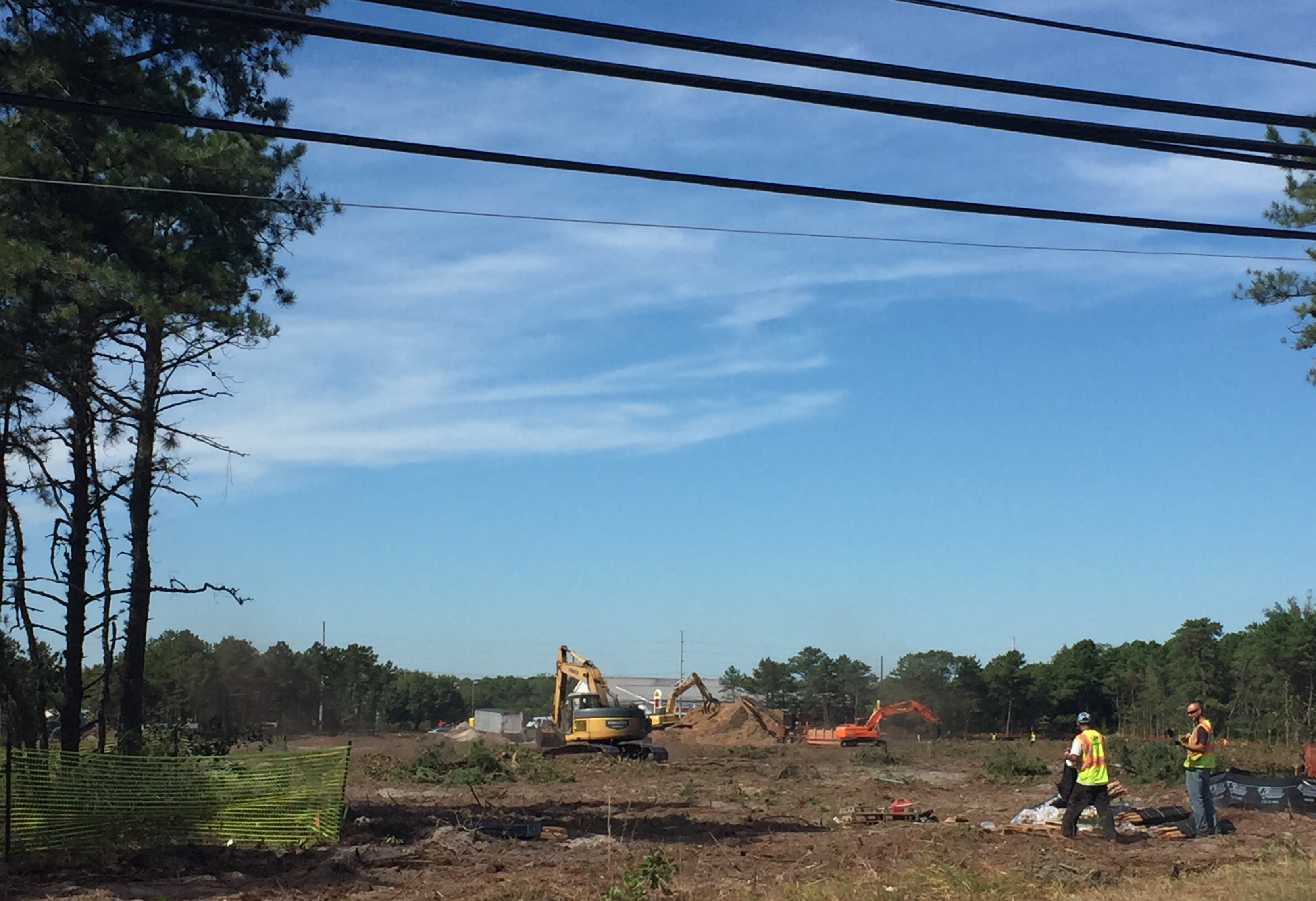 Clearing treed from the future site of 'The Boulevard at Brick' apartment complex. (Photo: Daniel Nee)
