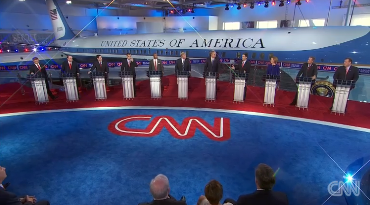 The Sept. 16, 2015 GOP debate. (Screenshot: CNN)