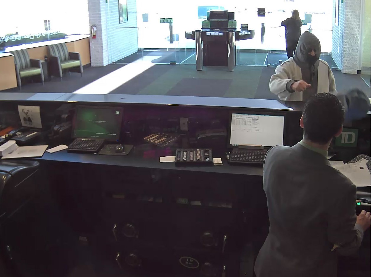 The suspect in a robbery of the TD Bank in Brick, Feb. 22, 2016. (Photo: Brick Twp. Police)