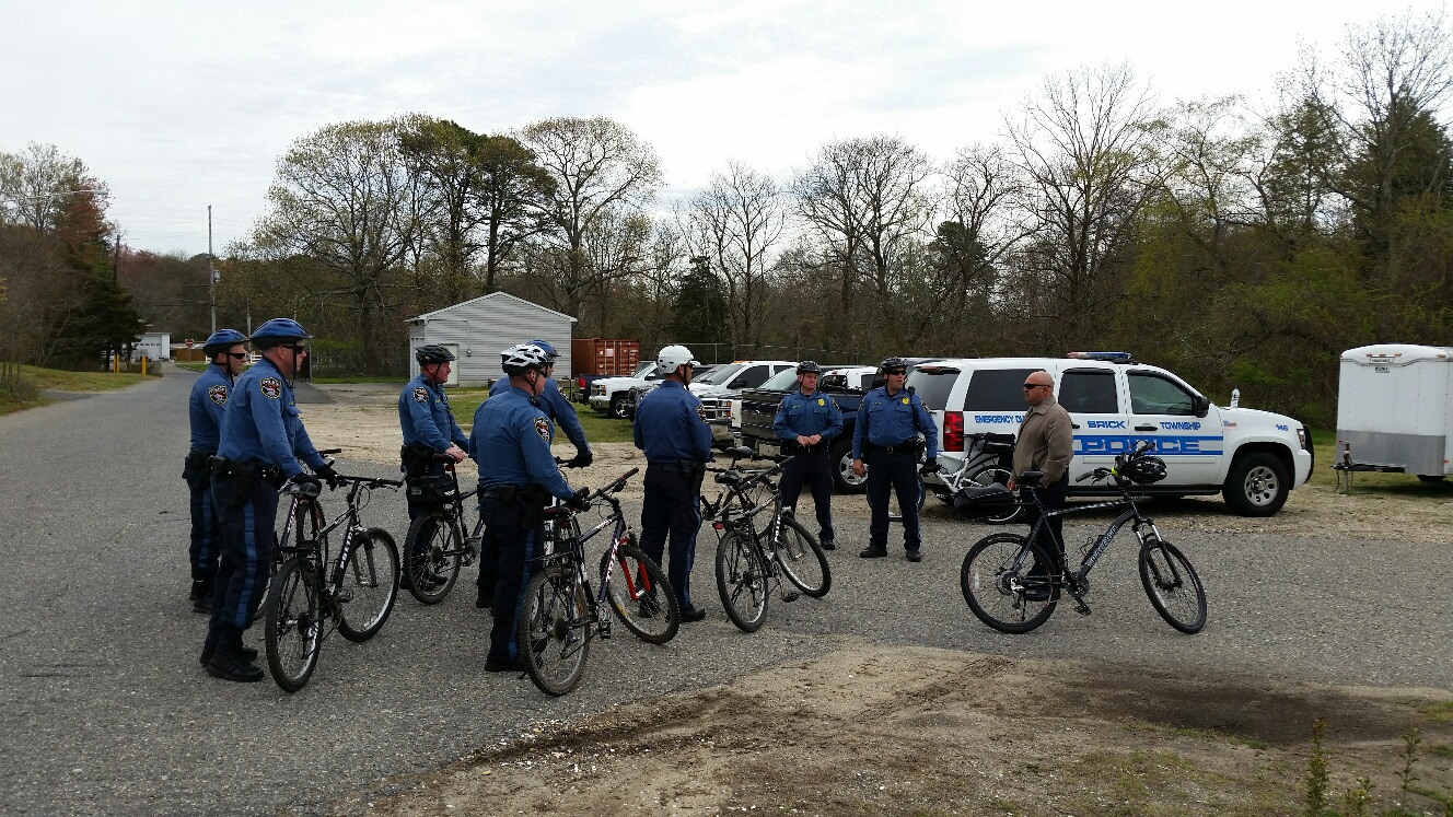 Brick police officers train for bicycle patrols. (Photo: Brick Twp. Police)