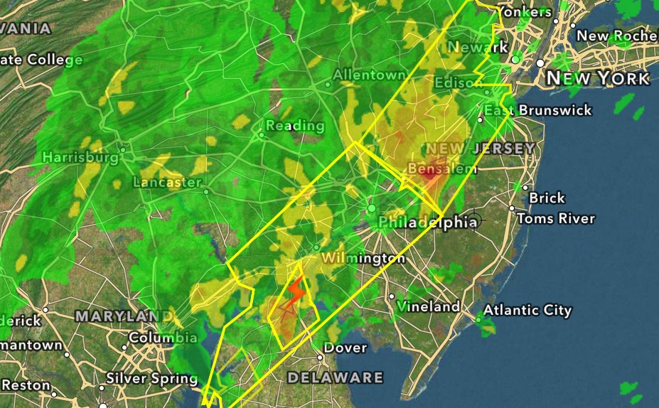 A radar image early Monday morning. (Credit: Hi-Def Radar)