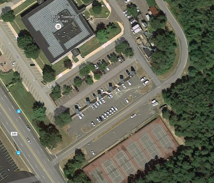 Tennis courts near the Brick Township municipal building. (Credit: Google Maps)
