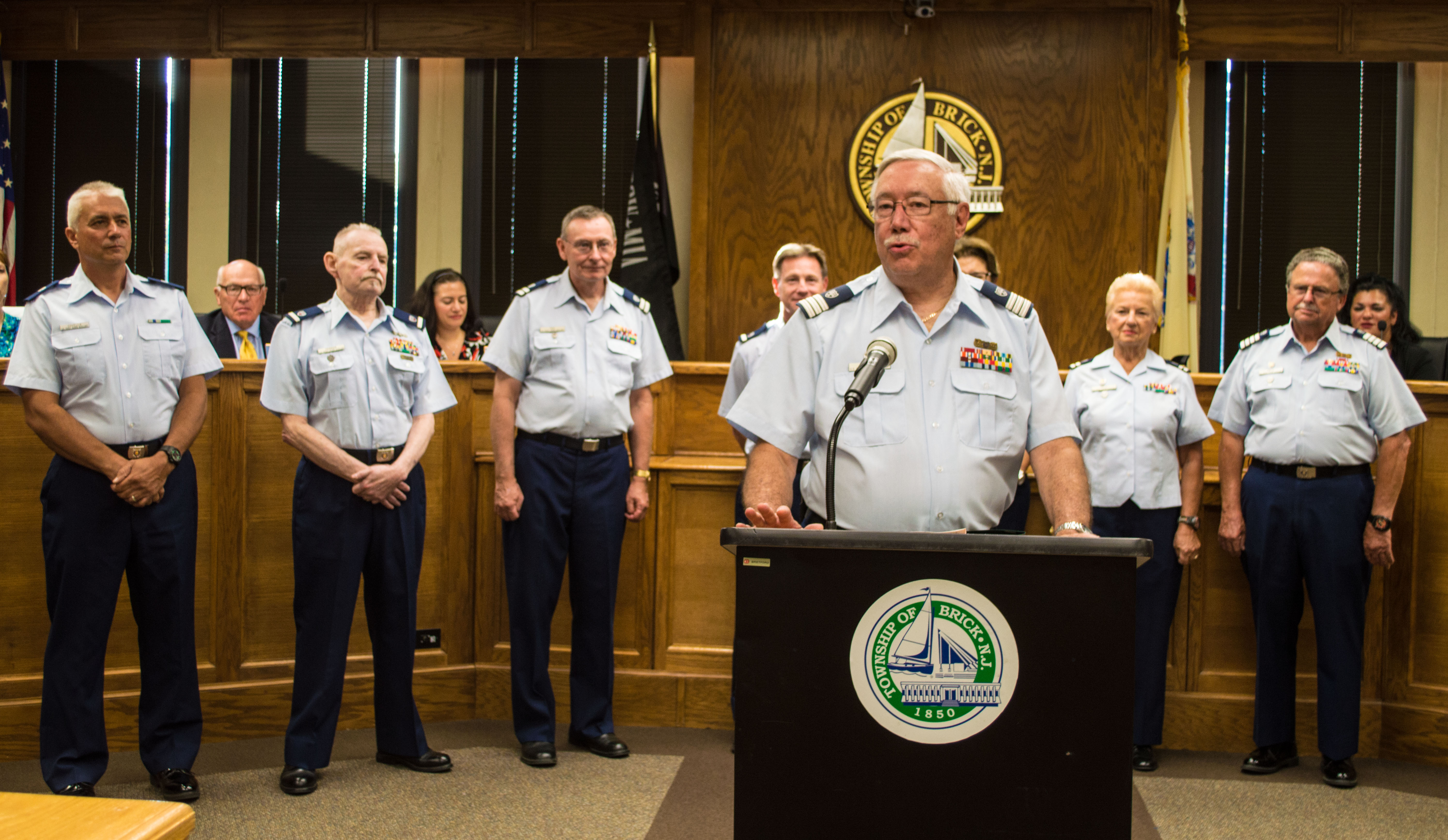 Members of Brick US Coast Guard Auxiliary Flotilla 16-05. (Photo: Daniel Nee)