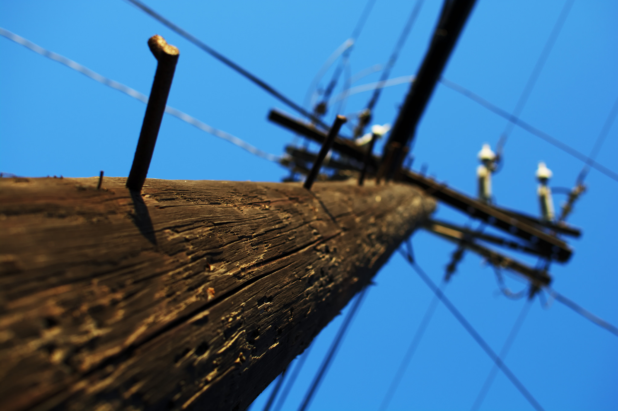 Utility/Electrical pole. (Credit: Maëlick/Flickr)