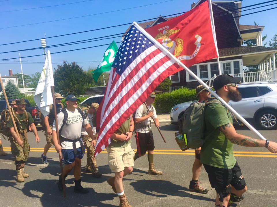 Marchers participating in Operation: Ruck It to raise awareness and funds to combat veterans suicide. (Photo: MA22)