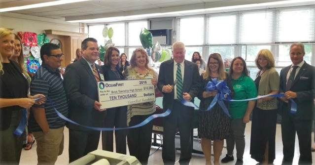Officials cut the ribbon at 'Dragon Depot' at Brick Township High School. (Photo: BTHS)
