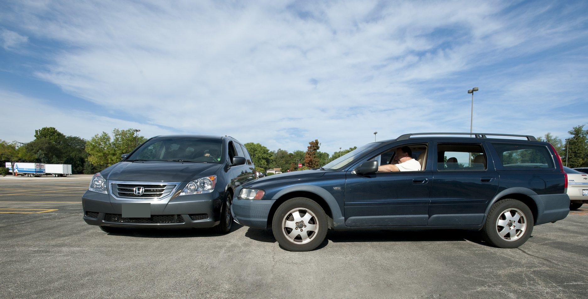 Parking lot accident. (Credit: State Farm Insurance)