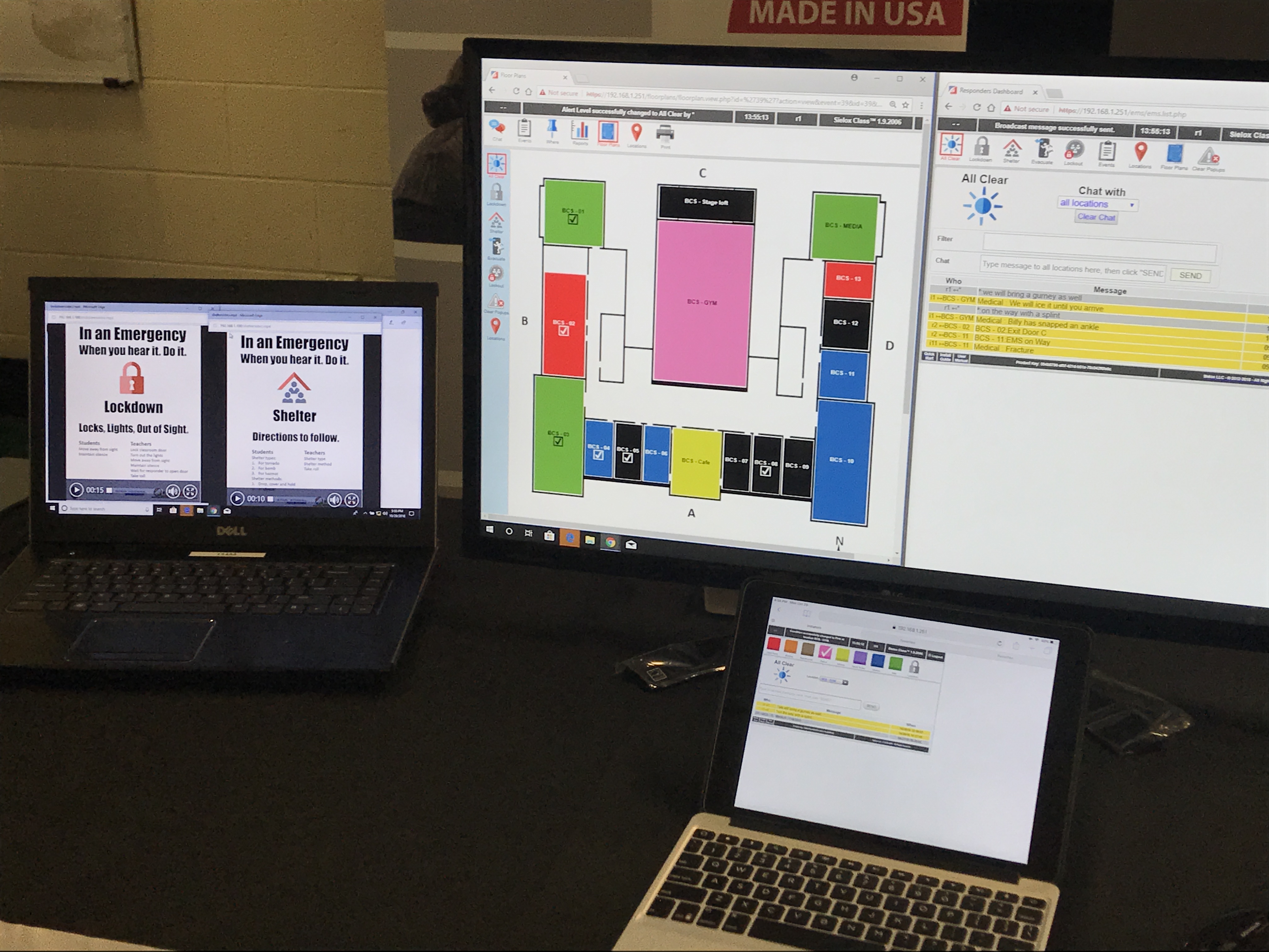 A computer screen showing the CLASS security software system. (Photo: Daniel Nee)