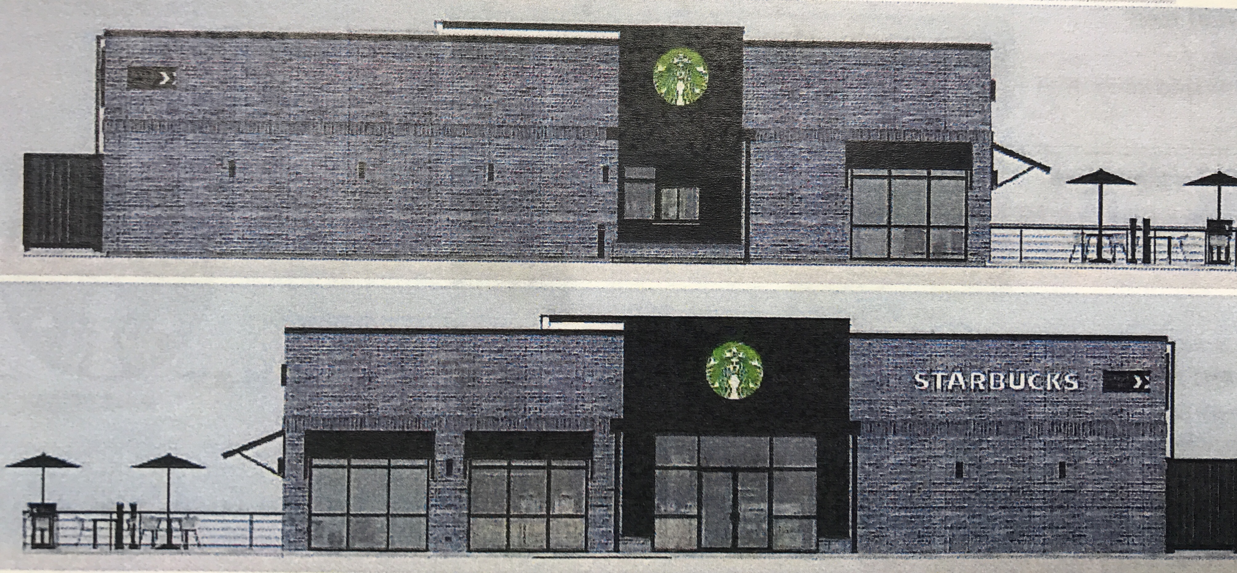 The rendering of a proposed Starbucks location in Brick Township. (Photo: Daniel Nee)