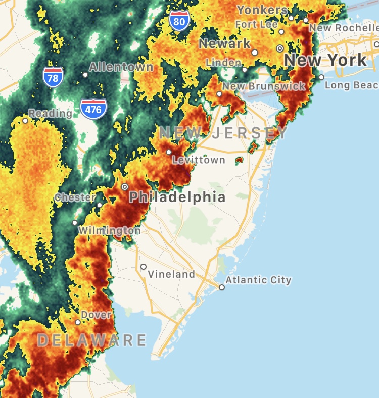 NWS radar, 6:20 p.m., Aug. 7, 2019. (Credit: NWS)