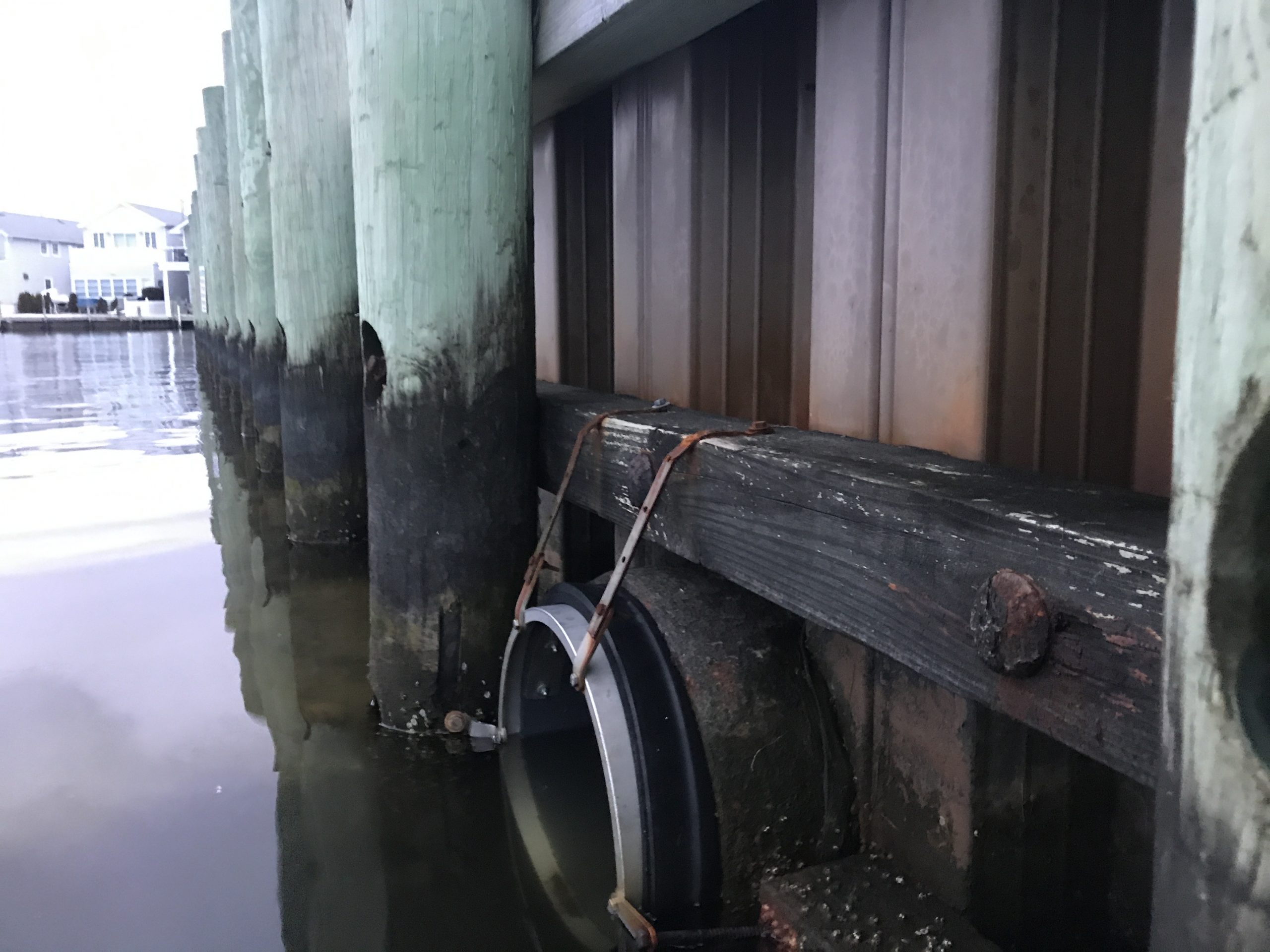 Flapper valves installed at M Street in Seaside Park. (Photo: Daniel Nee)