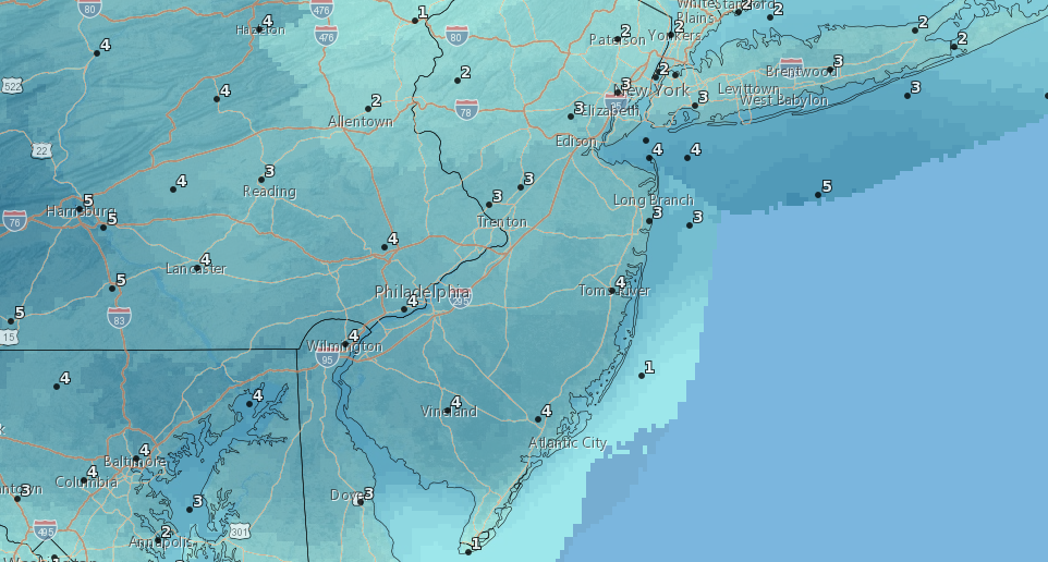 Snowfall forecast for the Feb. 9-10, 2021 storm. (Credit: NWS)