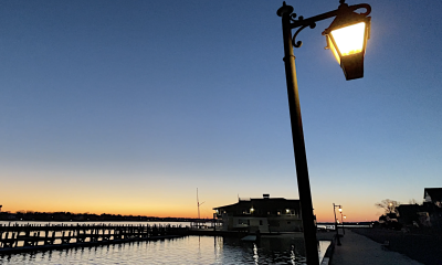 The boardwalk in Island Heights during sunset, Feb. 9, 2022. (Photo: Daniel Nee)