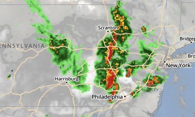 Storms moving into the Jersey Shore region, May 20, 2022. (Credit: NWS)