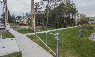 The area of a proposed entrance and egress from the Wawa shopping center on Route 70 and North Lake Shore Drive, Brick, N.J., May 2022. (Photo: Daniel Nee)