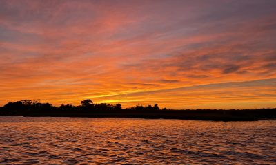 Sunset on Barnegat Bay, N.J. as the remnants of Hurricane Ian approach, Sept. 29, 2022. (Photo: Daniel Nee)