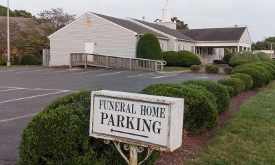 The proposed location for Temple Beth Or, in the former Laurelton Funeral Home building, Brick, N.J., Sept. 2022. (Photo: Daniel Nee)