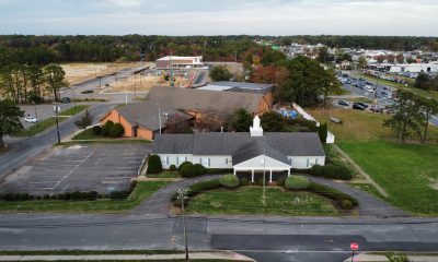 An aerial view of St. Thomas Lutheran Church and the proposed site of Temple Beth Or, Brick, N.J. (Photo: Daniel Nee)