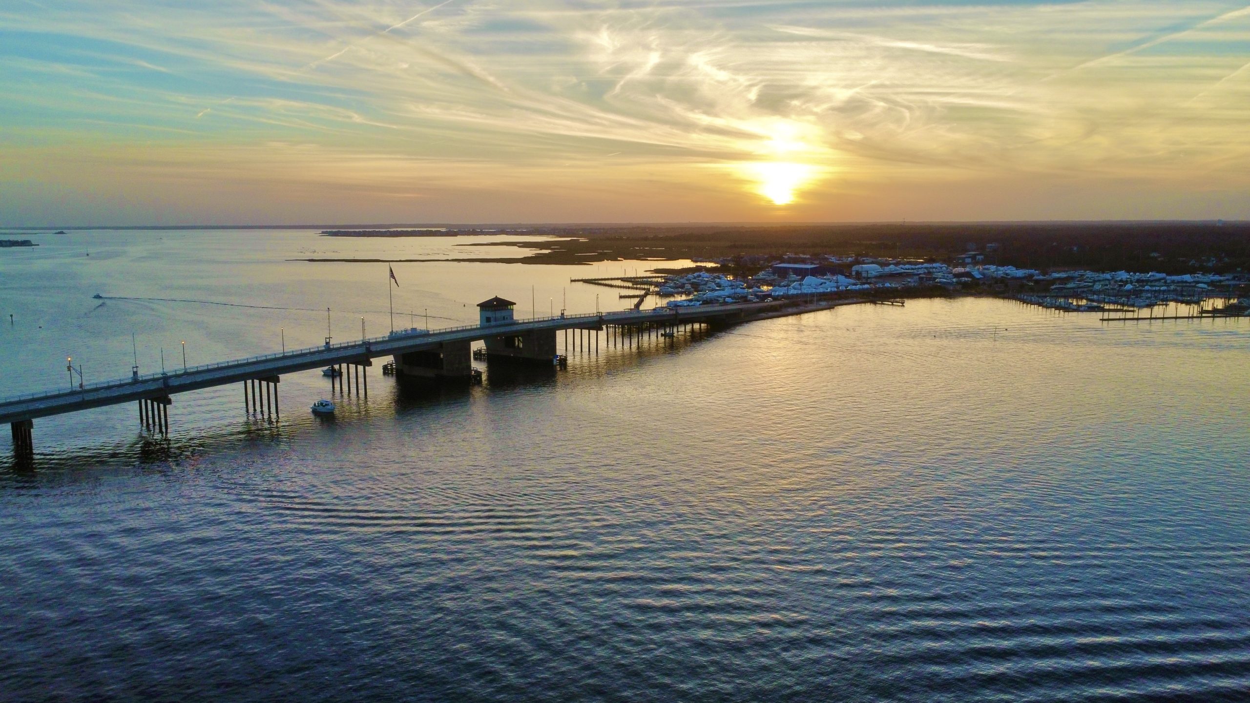 The Mantoloking Bridge at sunset, Nov. 4, 2022. (Photo: Daniel Nee)