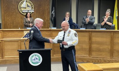 Outgoing Brick Township Police Chief James Riccio is awarded the Key to the City, Jan. 24, 2023. (Photo: Daniel Nee)