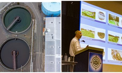 A group of NJDEP officials address the community at Toms River High School North, March 13, 2023. (Photo: Daniel Nee)