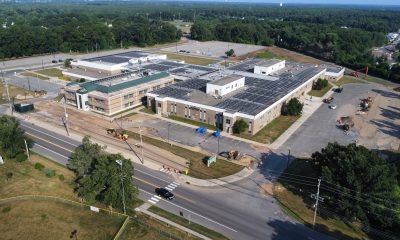 Parking lot improvements underway at Brick Memorial High School, July 2023. (Photo: Shorebeat)