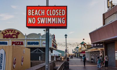 Closed and locked beaches in Point Pleasant Beach, N.J., Sept. 12, 2023. (Photo: Shorebeat)