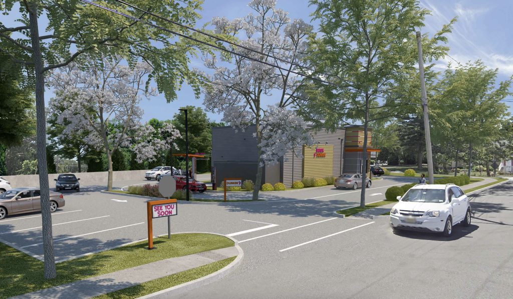 Renderings of a proposed Dunkin' Donuts location on Mantoloking Road in Brick Township, June 2025. (Planning Document)