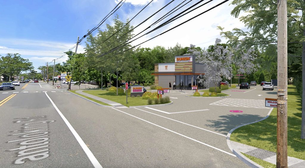 Renderings of a proposed Dunkin' Donuts location on Mantoloking Road in Brick Township, June 2025. (Planning Document)