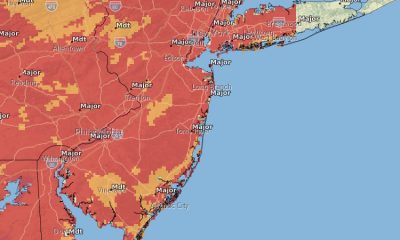 New Jersey's 'heat risk' map for Friday, July 25, 2025. (Credit: NWS)