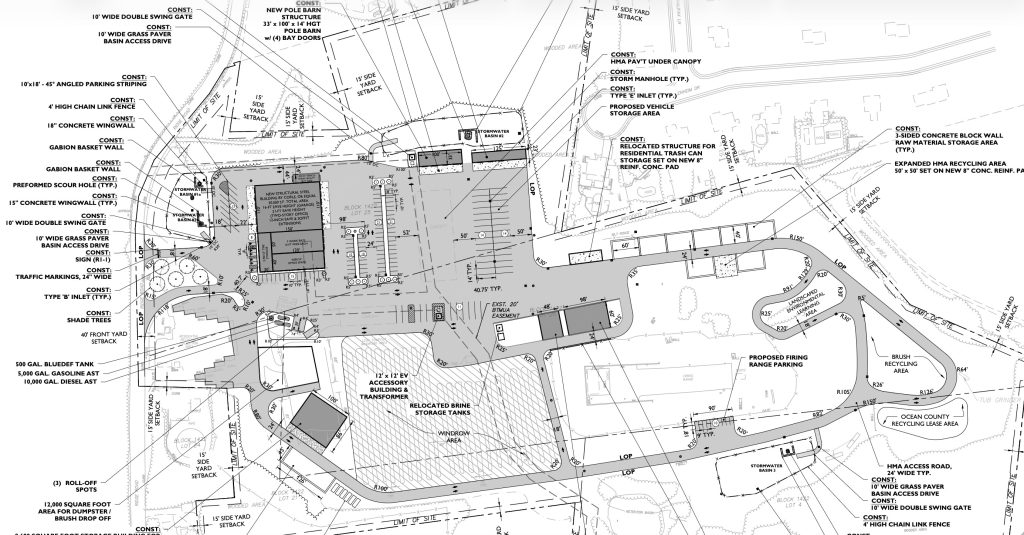 Plans for a new recycling yard on Ridge Road in Brick Township, N.J. (Planning Document)
