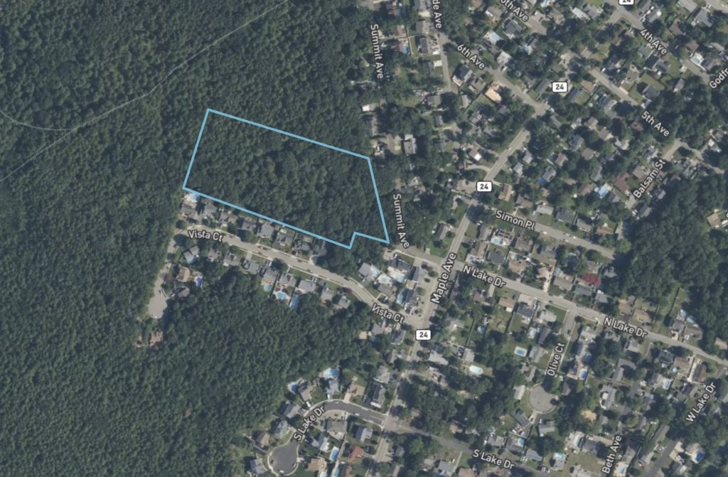 The Summit Avenue lot slated for preservation in Brick, NJ, Feb. 2026. (NJ Tax Map)
