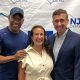 Rachel Peace (center) New Jersey Democratic State Chair LeRoy Jones (left) and Democratic National Committee Chair Ken Martin. (Campaign Photo)
