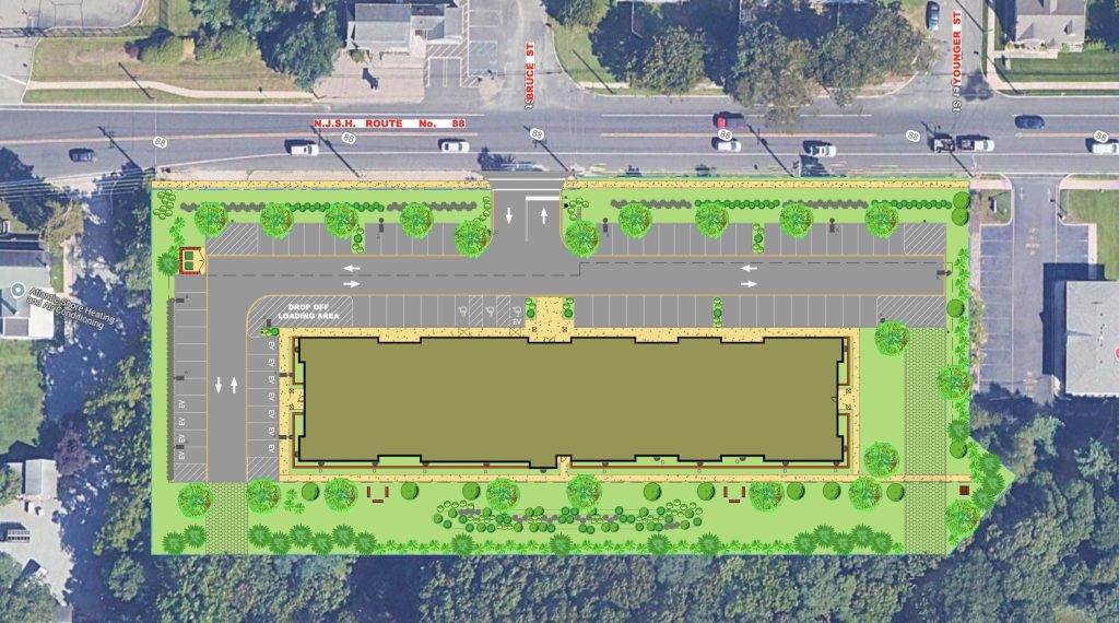 Renderings of a senior living development proposed for 1855-1867 Route 88 in Brick, N.J. (Credit: Planning Document)