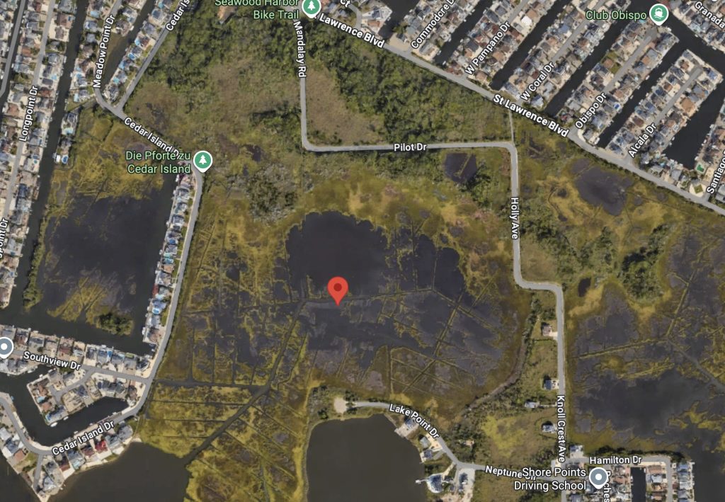 Marshland being accepted as a donation by Brick Township. (Google Maps)