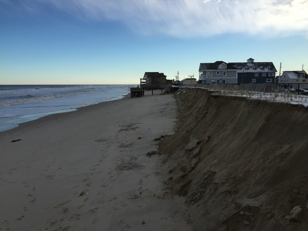 Damage to the oceanfront area of Ortley Beach, N.J., Jan. 24, 2016. (Photo: Daniel Nee)