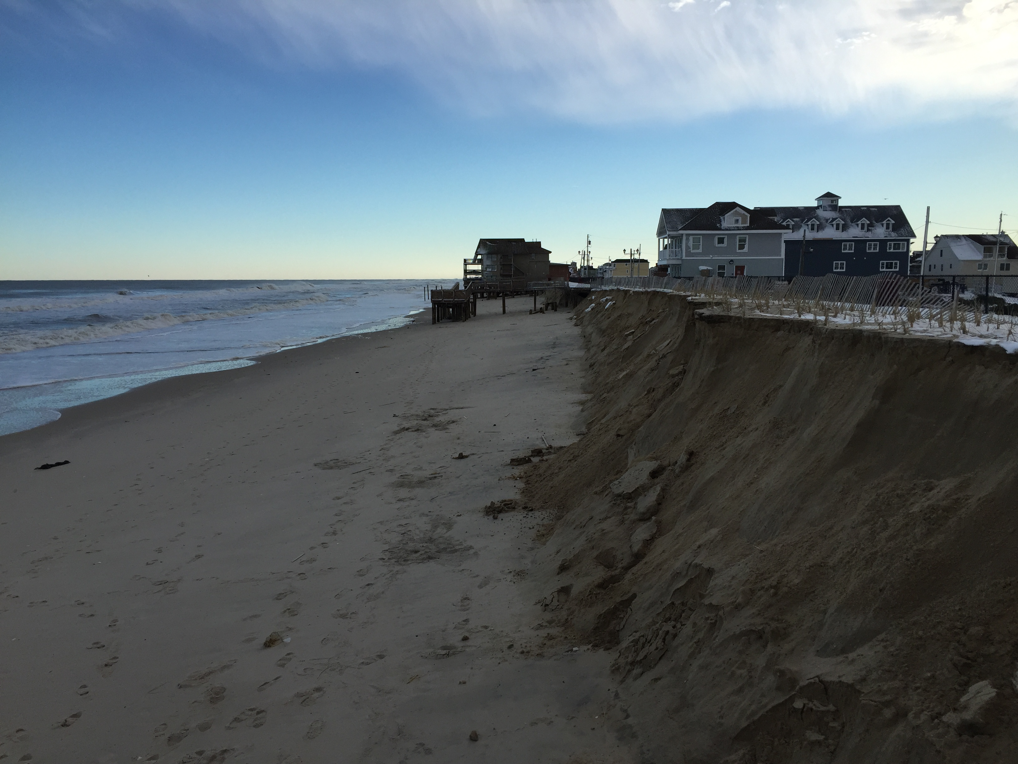 Damage to the oceanfront area of Ortley Beach, N.J., Jan. 24, 2016. (Photo: Daniel Nee)