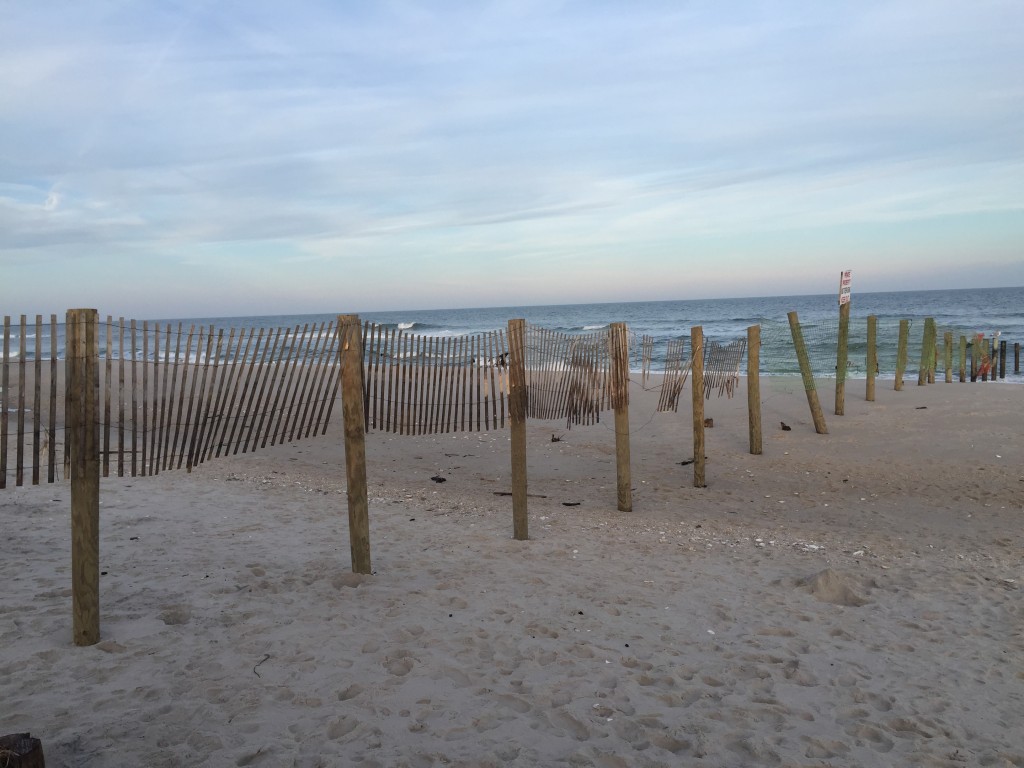Debris and erosion at the site of the former Funtown Pier in Seaside Park and Seaside Heights. (Photo: Daniel Nee)