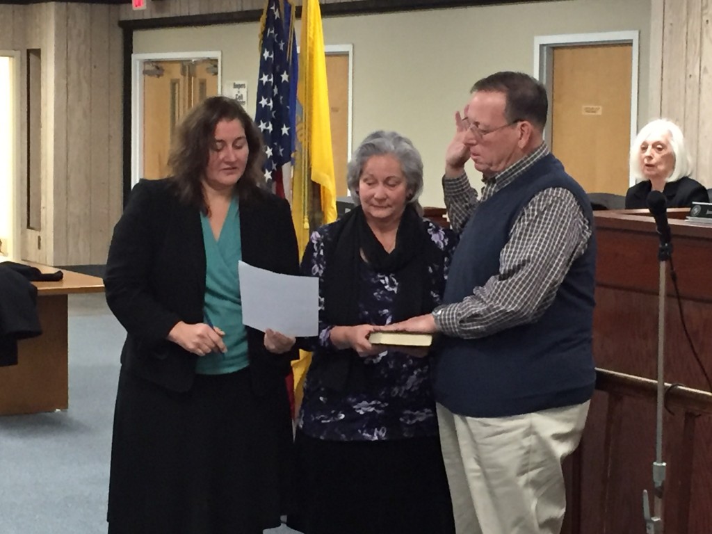 Louis DiGuilio is sworn in as a Seaside Heights council member, Feb. 17, 2016. (Photo: Daniel Nee)