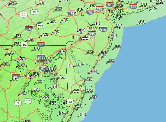 Total precipitation forecast through Tuesday. (Credit: NWS)