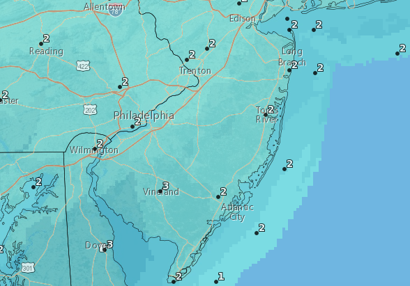 Snow totals through Friday night. (Credit: NWS)