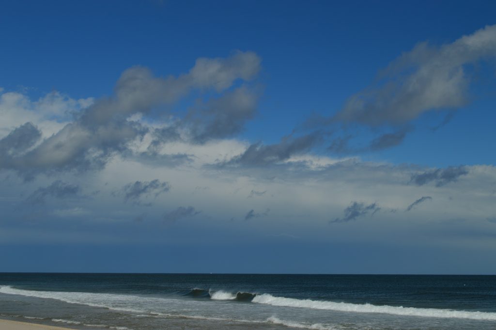 A storm moves out into the Atlantic Ocean, as seen in Normandy Beach. (Photo: Daniel Nee)