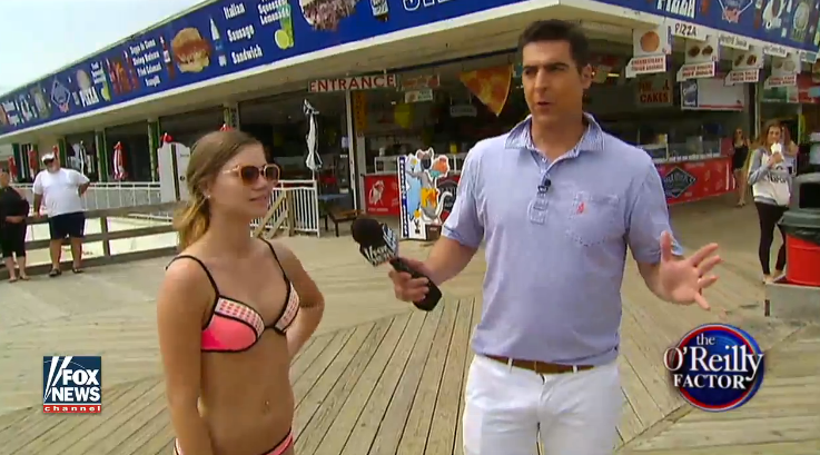 Jesse Watters on the Seaside Heights boardwalk. (Photo: Fox News Channel)