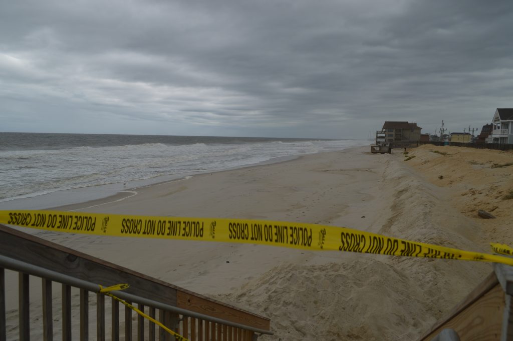 Beach access blocked in Ortley Beach, Sept. 6, 2016. (Photo: Daniel Nee