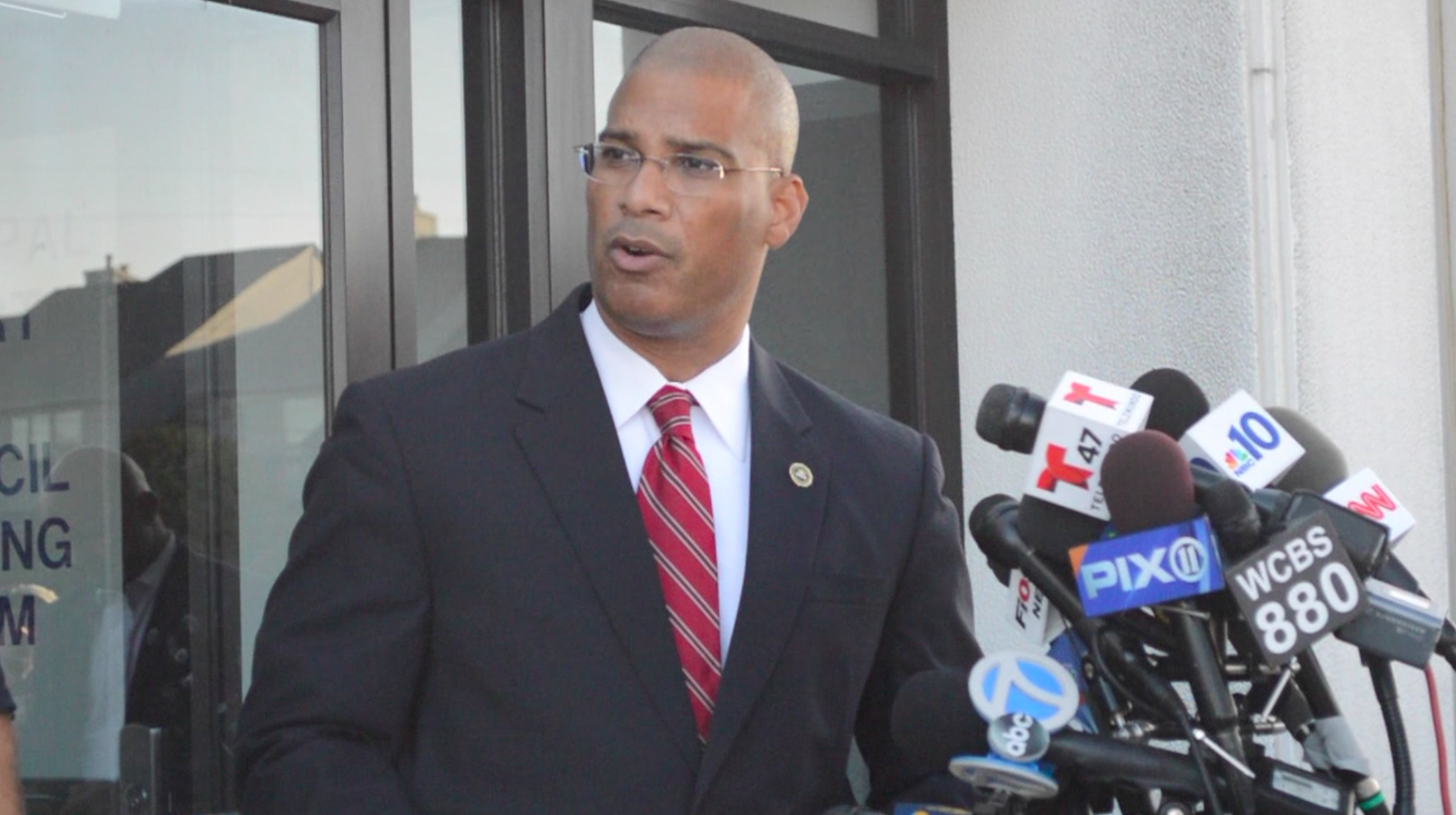FBI Acting Special Agent in Charge Brad Cohen addresses the media in Seaside Park. (Photo: Rachael Bowen)