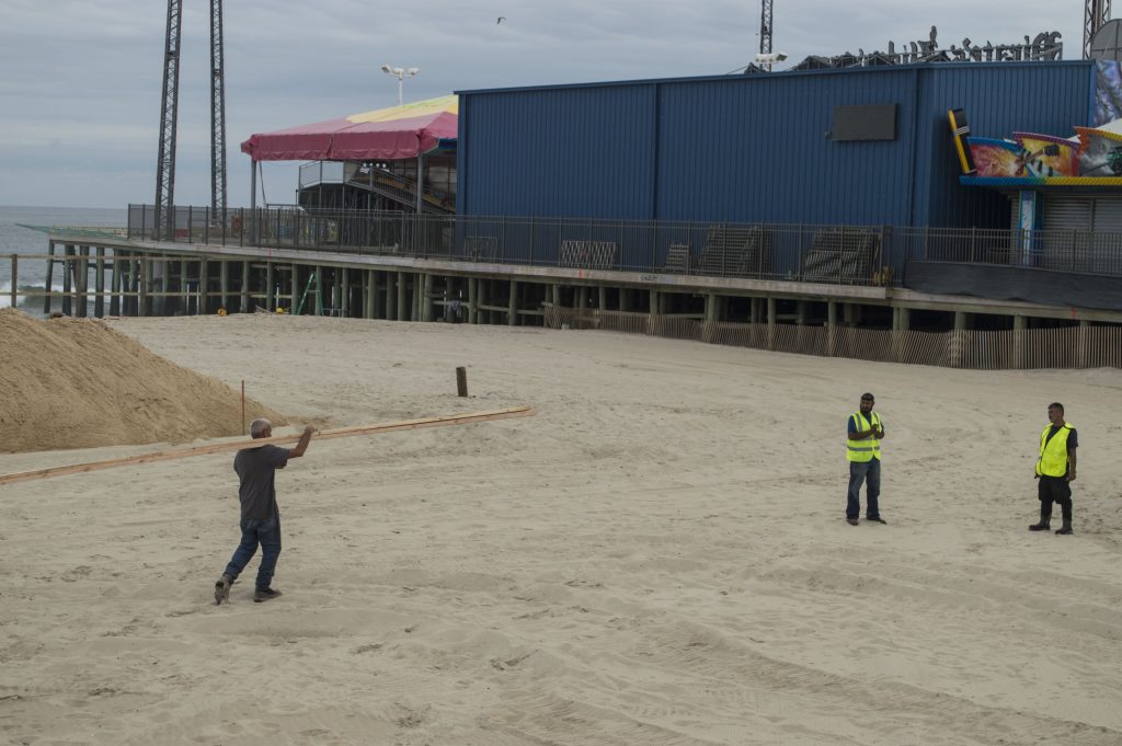 Construction on the expansion of Casino Pier begins in Seaside Heights, Sept. 27, 2016. (Photo: Daniel Nee)