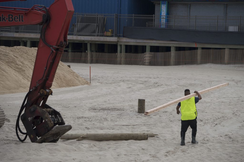 Construction on the expansion of Casino Pier begins in Seaside Heights, Sept. 27, 2016. (Photo: Daniel Nee)